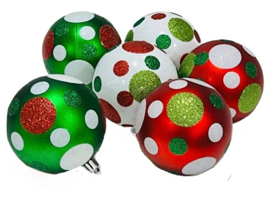 Polka dot christmas bulbs Clearance
