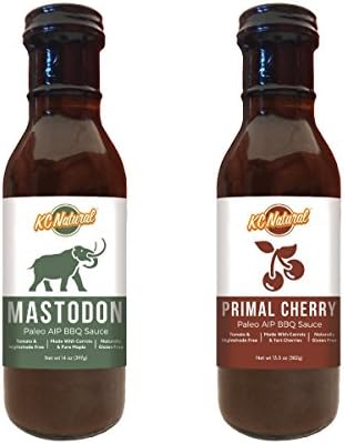 KC Natural – Barbecue Sauce Combo Pack – Mastodon And Primal Cherry – Paleo And AIP Friendly – 14 oz