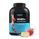 Legion Whey+ Whey Isolate Protein Powder from Grass Fed Cows - Low Carb, Low Calorie, Non-GMO, Lactose Free, Gluten Free, Sugar Free. Great For Weight Loss & Bodybuilding, 5 Pounds (Strawberry Banana)