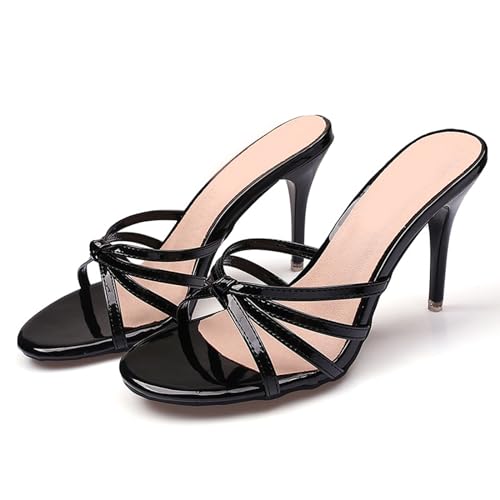 Sandales mules à talons hauts YYZTXF pour femmes avec bout ouvert de 9cm