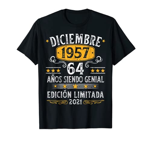 Diciembre 1957 Cumpleaños nacen Diciembre De 1957 Regalo Camiseta