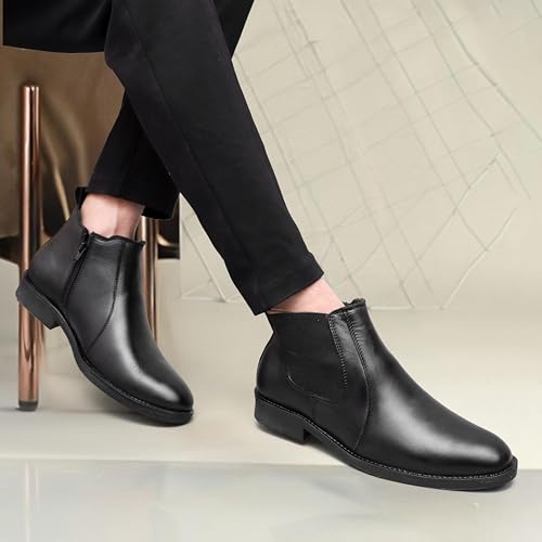 Image of ARAMISH Men's Genuine Leather Chelsea Boots