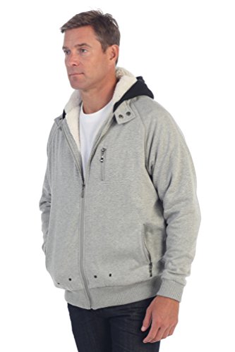 Image of Gioberti Men's Soft Heavyweight Sherpa Lined Fleece Hoodie Jacket