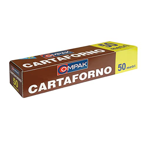 12 rotoli: carta forno 50 mt H33 antiaderente con astuccio in cartone