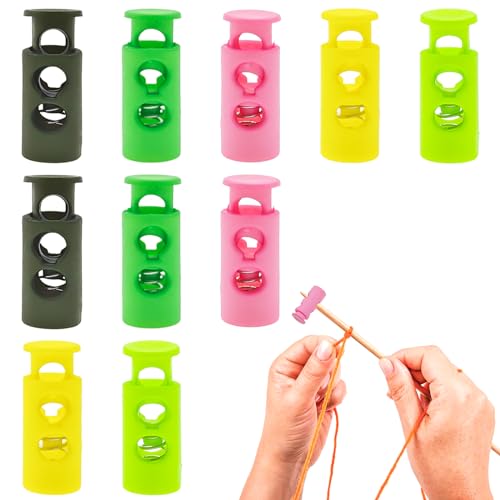 Image of 10 Pack Knitting Stitch Stoppers - Spring Needle Point Protectors, Nylon Needle Protectors