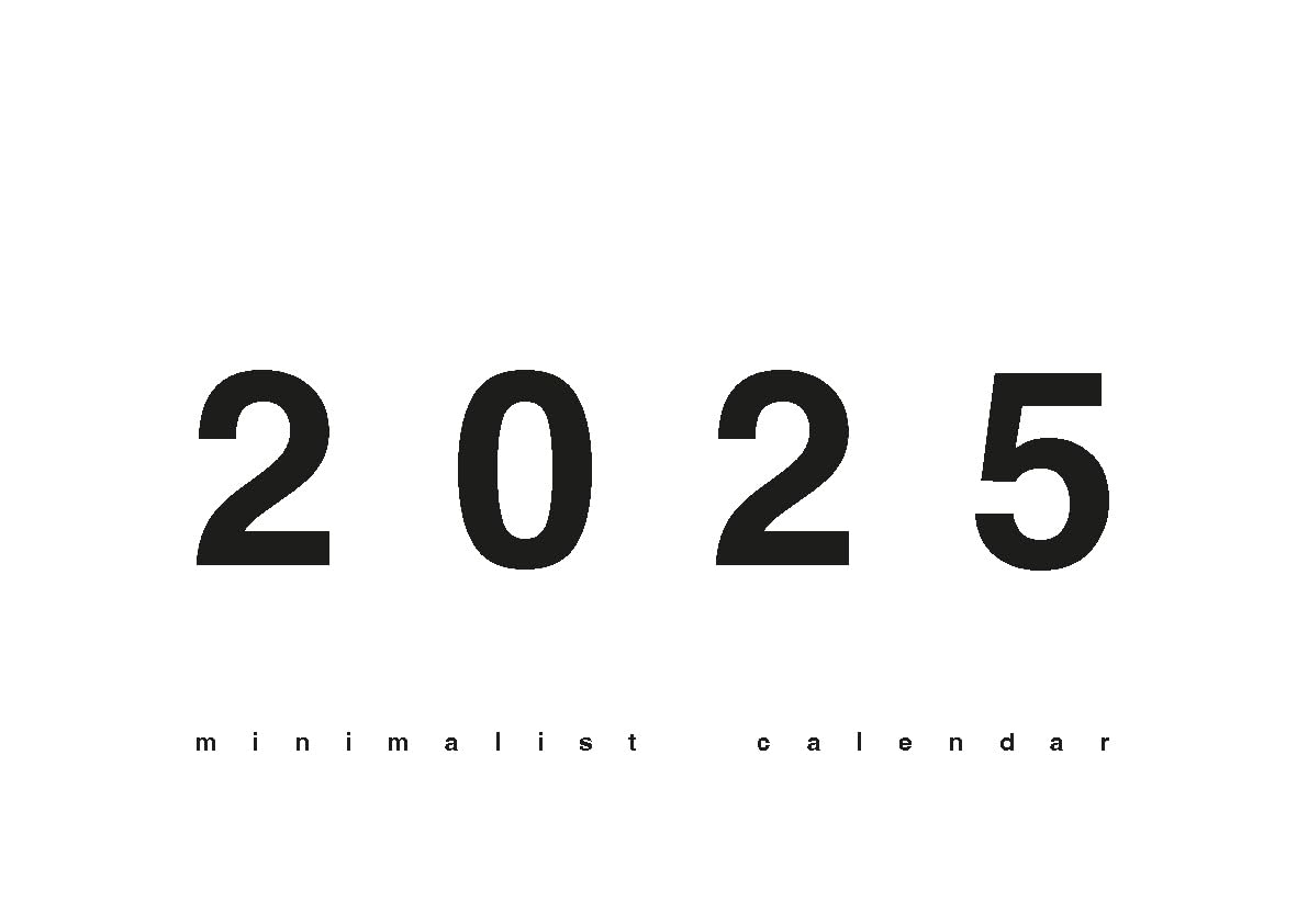 Minimalist 2025 Wall Calendar UK - 2025 Calendar Month to View - Family Calendar for Easy & Efficient Planning