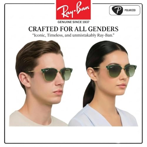 Image of Ray-Ban RB4416 NEW CLUBMASTER Squar Shape Sunglasses with Official Kit