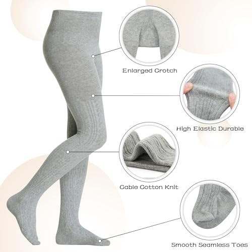 Century Star Girls Tights Winter Warm Leggings for Girls Stockings Toddler Dance Ballet Tights Cable Knit Cotton Pantyhose4