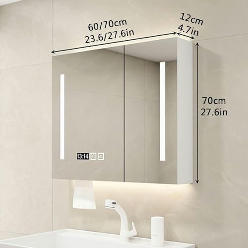 Botiquín de baño con espejo LED que resuelve la falta de espacio y el vaho 3
