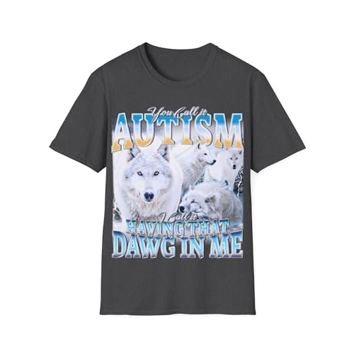 T-shirt unisexe humour autisme noir en coton avec lettrage blanc original