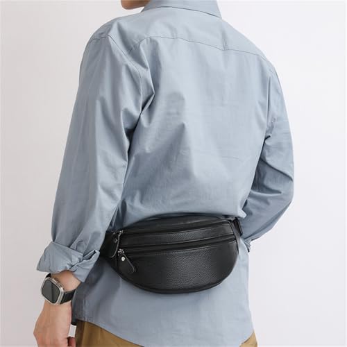 Image of Leather Chest Bag for Women, Crossbody Belt Bag Fanny Pack Purse Fashionable Waist Bags Handbag for Everyday Use Trip Walking Hiking