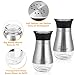 Accmor Salt and Pepper Shakers Set, 4 oz Stainless Steel Salt Pepper Shaker Containers with Glass Bottom for Kitchen Cooking, BBQ, Bar, Table, RV, Camp
