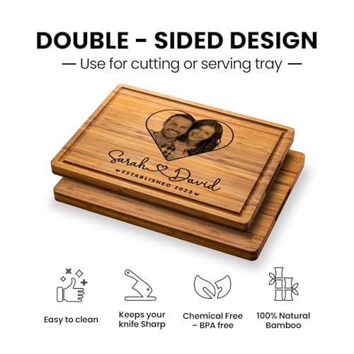 Tabla de cortar rectangular de bambú personalizada miniatura 7