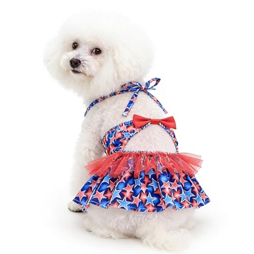 Image of CuteBone One Piece Dog Bikini Swimsuit Dress - Puppy Bathing Suit Costume for Small Dogs - Comfortable & Stylish Pet Clothes for Summer Pool, Beach & Play LTDB13XXS