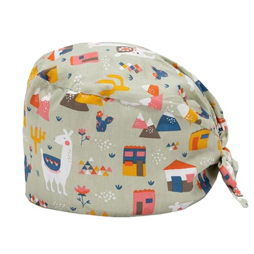 Visxcnu 1Piezas Gorro Quirúrgico con Botones Ajustable para Hombre y Mujer Gorro de Chef Gorro de Toalla para Médico Dentista Enfermera para Belleza Trabajador Cuidado Personal (NO.3)