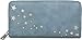 Produktbild styleBREAKER Damen Portemonnaie mit Metallic Stern Cut-Outs, Reißverschluss, Geldbörse 02040115, Farbe:Blau