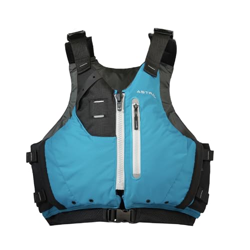 Astral Ceiba Life Jacket - USCG Type III PFD Adult Life Vest with BlueSign Approved Shell for Touring, Canoeing, Sailing, & Whitewater - Water Blue - Medium/Large