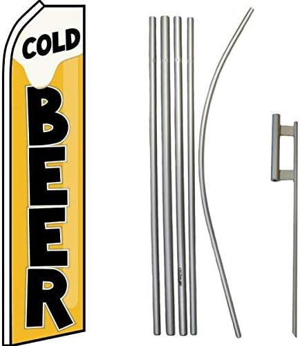 Cold Beer Super Flag & Pole Kit