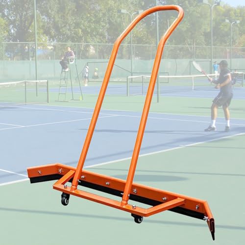 Escoba limpiadora para canchas de tenis, escoba limpiadora para canchas de tenis con lanzadera de lluvia de repuesto, para canchas de baloncesto cubiertas, canchas de voleibol, salas de estar, cocin