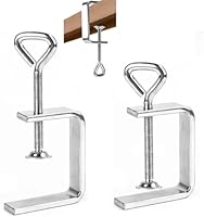 C Zwingen Schraubklemme, 2 Stück C Klemme Edelstahl, Heberinge C Klemme, C Zwinge für Holzarbeiten, Justierbare Breite Workbench Clamp, Silber Schraubzwingen Klein, für Holzarbeiten Klemmen