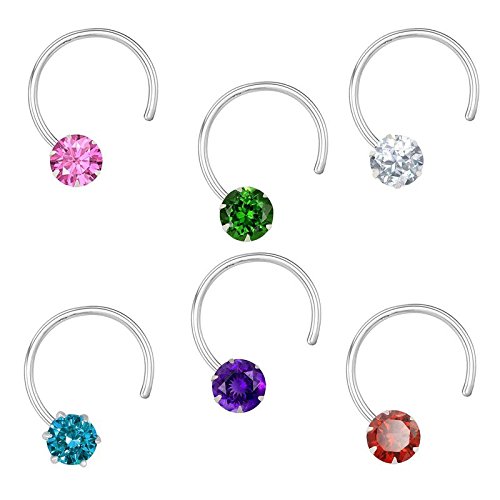 See full amazon price history chart for Peenzone 92.5-925 Sterling Silver Cubic Zirconia AD Multi Color Stud Nose Pin Combo Set for Women Girls Peenzone 92.5-925 Sterling Silver Cubic Zirconia AD Multi Color Stud Nose Pin Combo Set for Women Girls (B01AQOB8ZA) Amazon Price History, Amazon Price Tracker