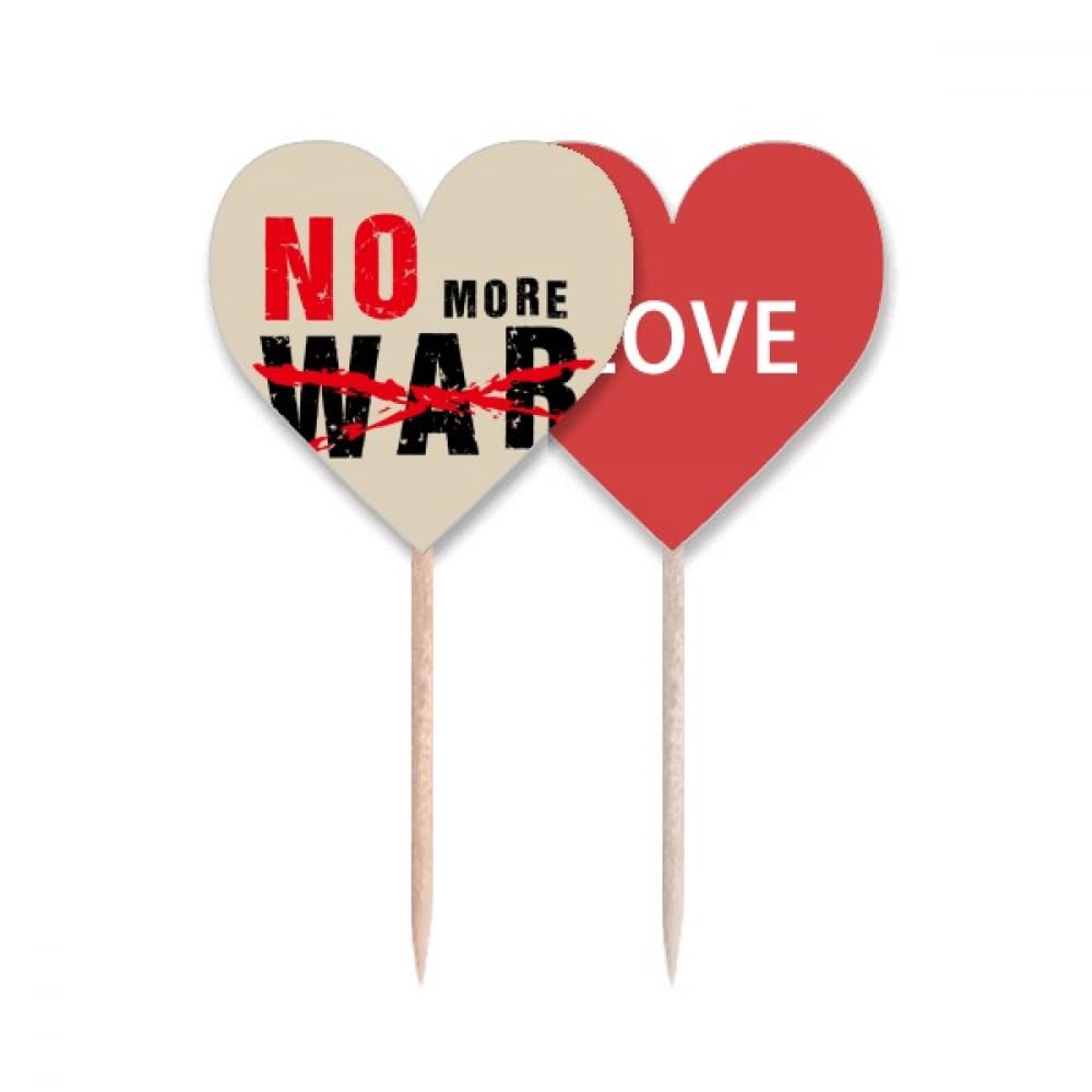 Cure-dents drapeau Love Peace World pour décoration de cupcake et buffet