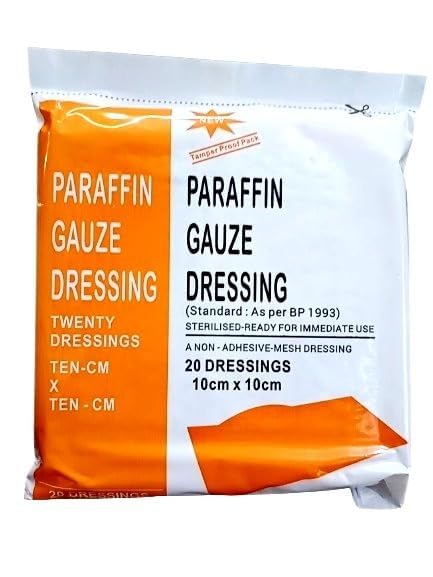 Paraffin Dressing Gauze (Bactigras) 10cm x 10cm Standard Ready For Use_Pack of 20Pcs In Tin box Packing.-picture-20
