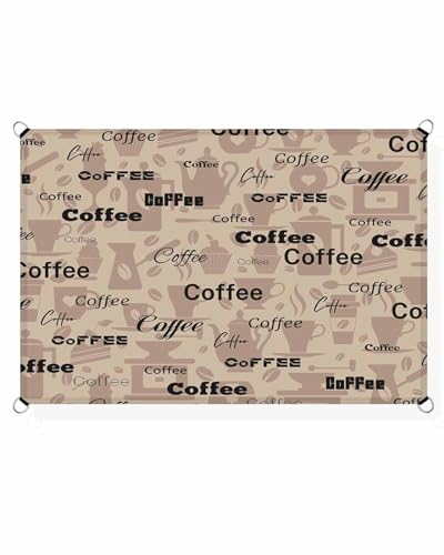 Sun Shades Outdoor Patio Covers for Shade & Rain, Rustic Brown Coffee Sun Sail Shades Waterproof, Casual Sun Shade Sail UV Protective for Backyard/Garden/Deck/Pool 6.5x10 ft