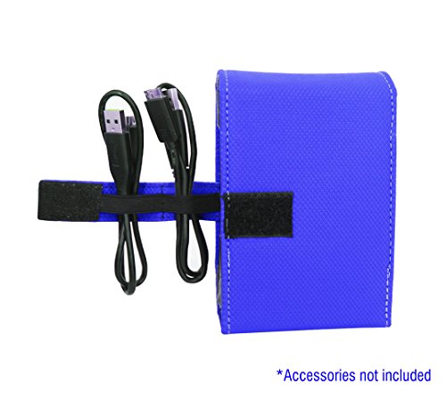 Image of Saco Dual Hard Disk Case Cover Wallet for Seagate Expansion 4TB /5TB External HDD Hard Disk Case (Maximum Size fits Upto 12.5 x 8.8 cm) - Blue