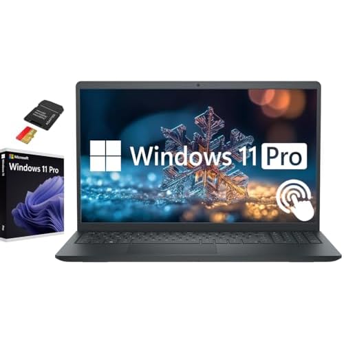 Dell Inspiron 15.6″ FHD Touchscreen Business & Student Laptop, 32GB RAM 1.5TB Storage (1TB SSD+512GB SD Card), 8-Cores AMD Ryzen 7, Windows 11 Pro Laptop with Microsoft Office Included, Black