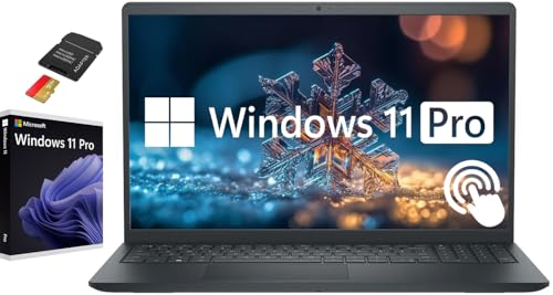 Dell Inspiron 15.6" FHD Touchscreen Business & Student Laptop, 32GB RAM 1.5TB Storage (1TB SSD+512GB SD Card), 8-Cores AMD Ryzen 7, Windows 11 Pro Laptop with Microsoft Office Included, Black