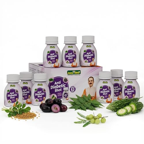 Image of Jeena Sikho Anti Diabetic Shot | Ayurvedic Formula with Neem, Jamun & Karela | For Blood Sugar Management & Metabolic Wellness, 9 Shot (60 ml each)