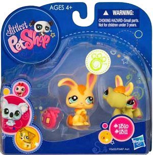 Littlest Pet Shop 1310 and 1311 Tortoise and Hare 2009 Collection Set