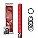 DUTYBOD Hockey Stick Handle Grip Wrap Round Tape Heat Shrink Sleeve Non-Slip Handle Tape (Red)
