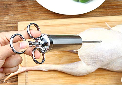 KKmoon BLF-009 Marinada Meet BBQ Molho Injector Agulhas Seringa 2 oz tempero aromatizante com 3 Mari