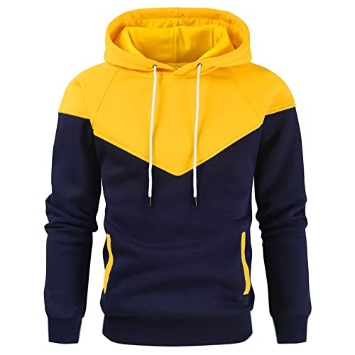 Sweat à capuche de Noël homme jaune XXL, le cadeau mode d'hiver