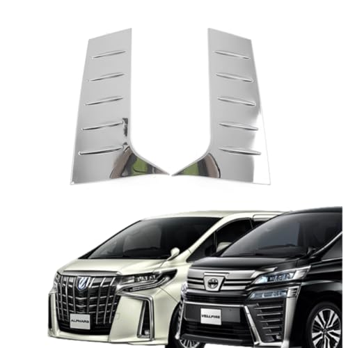 【Aobexalt】「トヨタ・アルファード ヴェルファイア 30系 3代目 2015年 - 2023年」に対応 サイド Cピラー カバー リア ピラ パネル ガーニッシュ (鏡面仕上げシルバー)