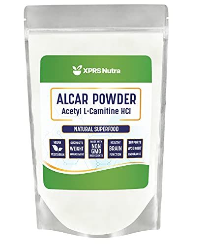 XPRS Nutra Acetyl L-Carnitine Powder - ALCAR Acetyl L-Carnitine Powder for Sharper Memory and Muscle Endurance - Vegan Friendly Brain Boosting Powder (16 oz)