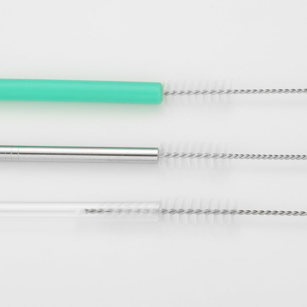 TMTGTS Lot De 12 Brosses De Nettoyage 300 X 5 Mm - Pour Tubes à Essai - Brosse Pour Tuyau à Lait - Brosse De Nettoyage - Brosse à Paille - Brosse