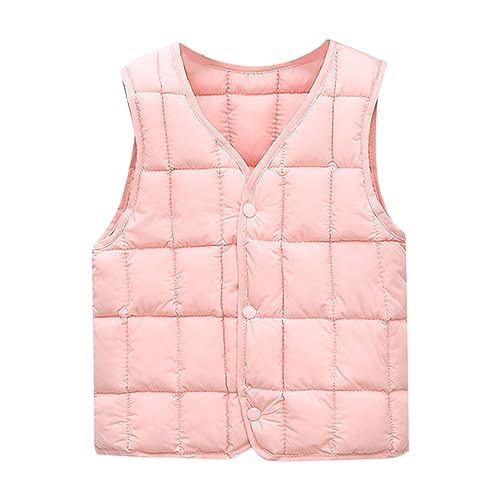 Toddler Boys Girls Down Vest Coat Front Buckle Solid Color Children's Jacket Vest Warm Comfort Shirts Casual Clothes