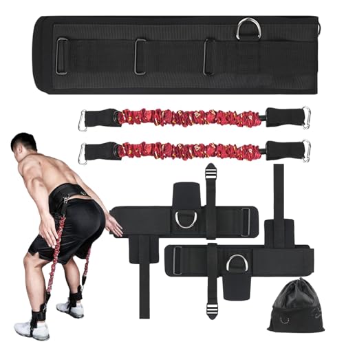 垂直ジャンプ トレーナー - ジャンプ トレーニング レジスタンス バンド、ジャンプ トレーニング バンド セット |垂直ジャンプトレーナー脚強度レジスタンスバンドセット、脚の筋肉を強化するウエストバンドバンド、バレーボール、ランニング用