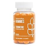 Natures Plus Gummies Turmeric Curcumin - 60 Gummies, Peach - Supports Joint, Digestive & Cardiovascular Health - Vegan, Gluten Free, Non-GMO - 30 Servings
