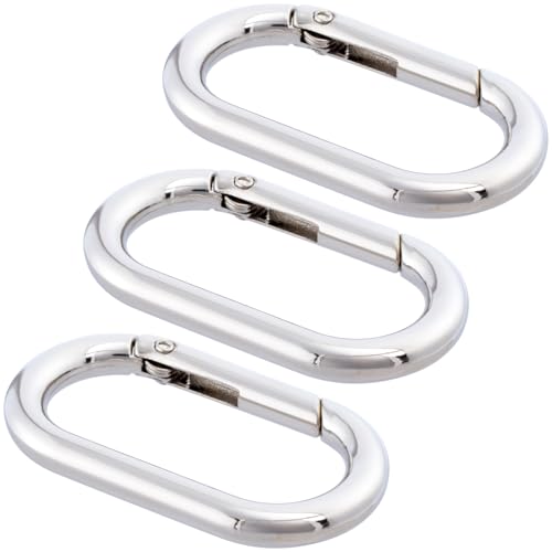 Image of Oval Spring Ring Clips, Metal Keyring Purse Clip
