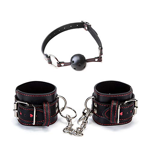 Tcouplesexy fun newness type Wrist Cuffs and Breathable Mouth Ball for sex For
