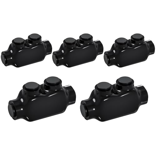 Insulated Multi-Tap Connector, QMS-D2-1, 5 Pack, UL Certified, 6061-T6 Aluminum Body, for Copper & Aluminum Conductors, -10°C to 90°C, 2500Vac Withstand