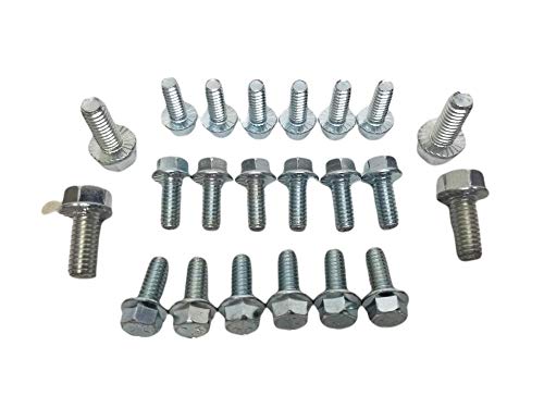 Z Whip SBC SBF 22pc Oil Pan Bolt Kit Compatible with Chevy & Ford Small Block V8 SBC 265 283 305 327 350 383 400 5.7L & SBF 260 289 302 351W 5.0L EFI Oldsmobile 350-455 Stamped Steel Oil Pan OLDS