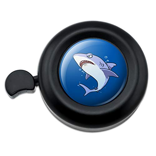 GRAPHICS & MORE Great White Shark Cartoon in Ocean Bicycle Handlebar Bike Bell