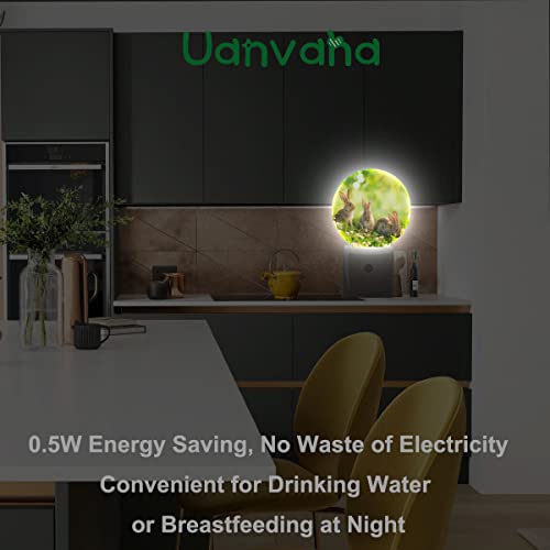 Image of Easter Bunny Nightlight Cute Rabbits in Meadow Plug-in Nightlight Energy Saving 0.5W LED Lighting for Boys Girls Men Women Gift