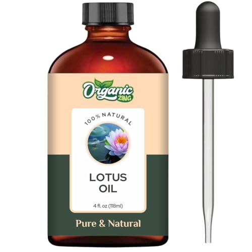 Image of Organic Zing Lotus Oil 118 ml (3.99 fl oz) - Exotic Sacred Floral Oil for Skincare, Haircare, DIY Formulations, Soaps & Cream Blends