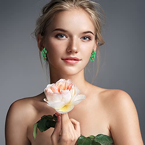7 Pairs Boho Flower Stud Earrings For Women Girls, Flower Shaped Daisy Earrings With Gold Bud (Elegant Style) #TOP5